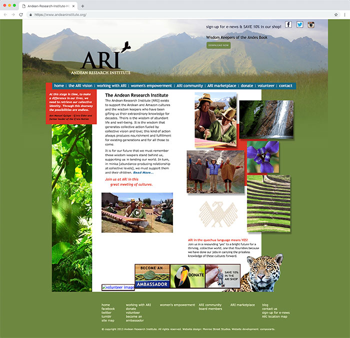 Andean Research Institute old website