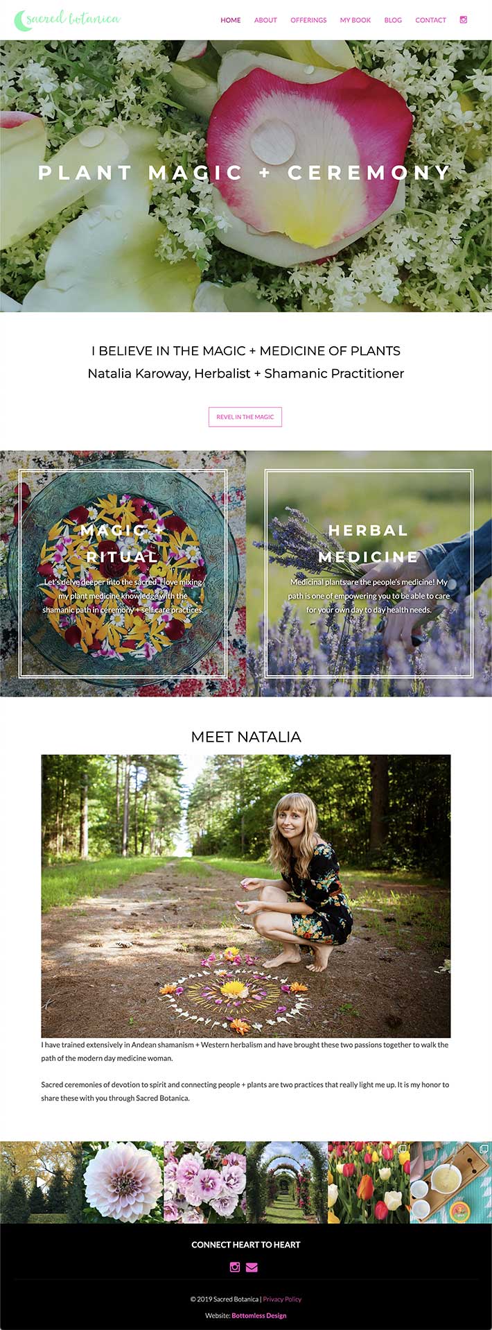 Sacred Botanica Website 2021